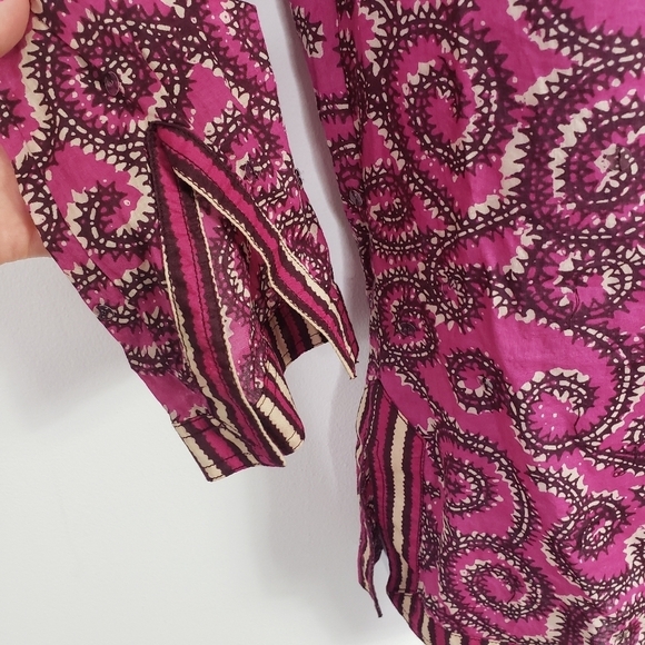 Tory Burch printed cotton tunic pink - Picture 4 of 8